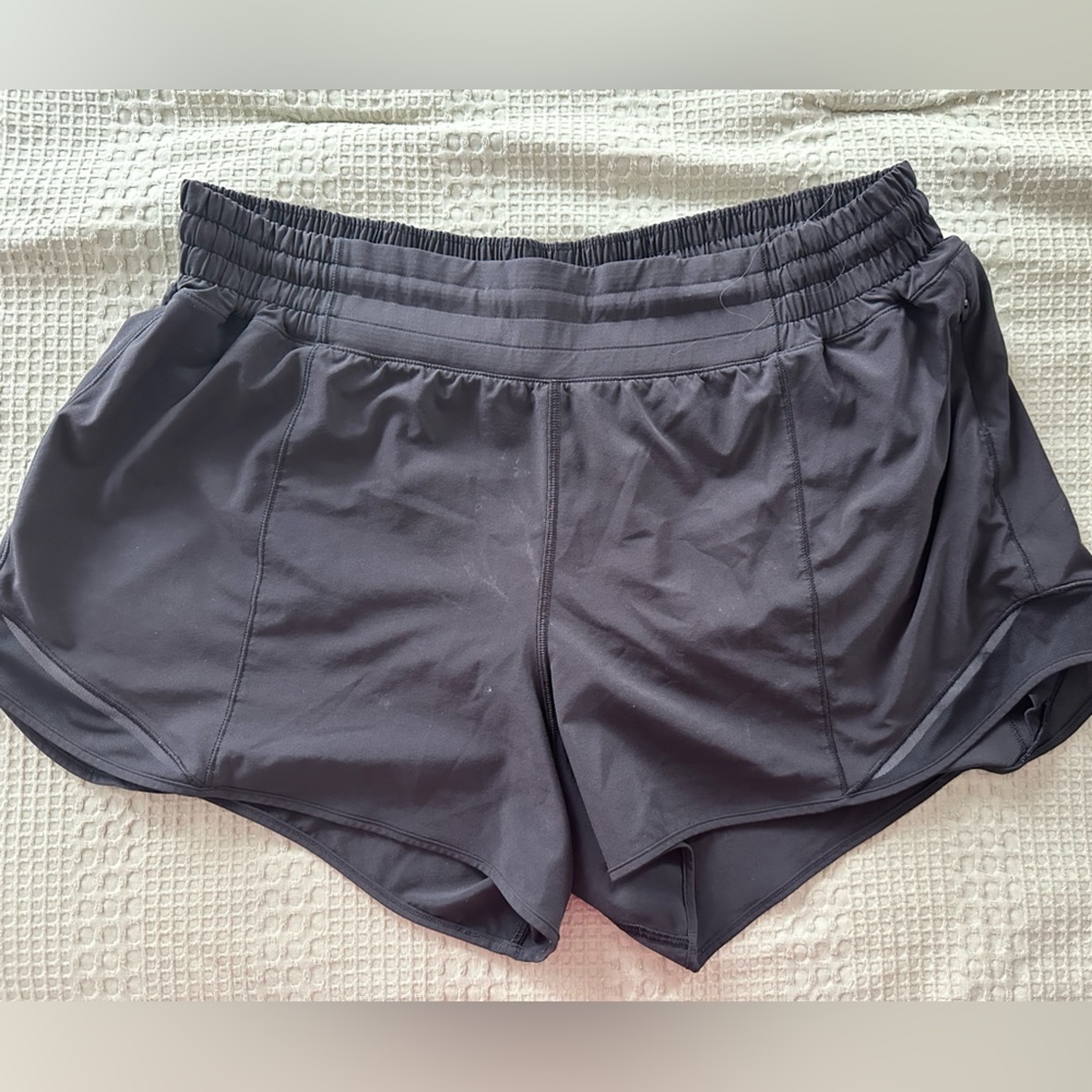 lululemon athletica Black Athletic Shorts Moisture-Wicking Elastic Waistband